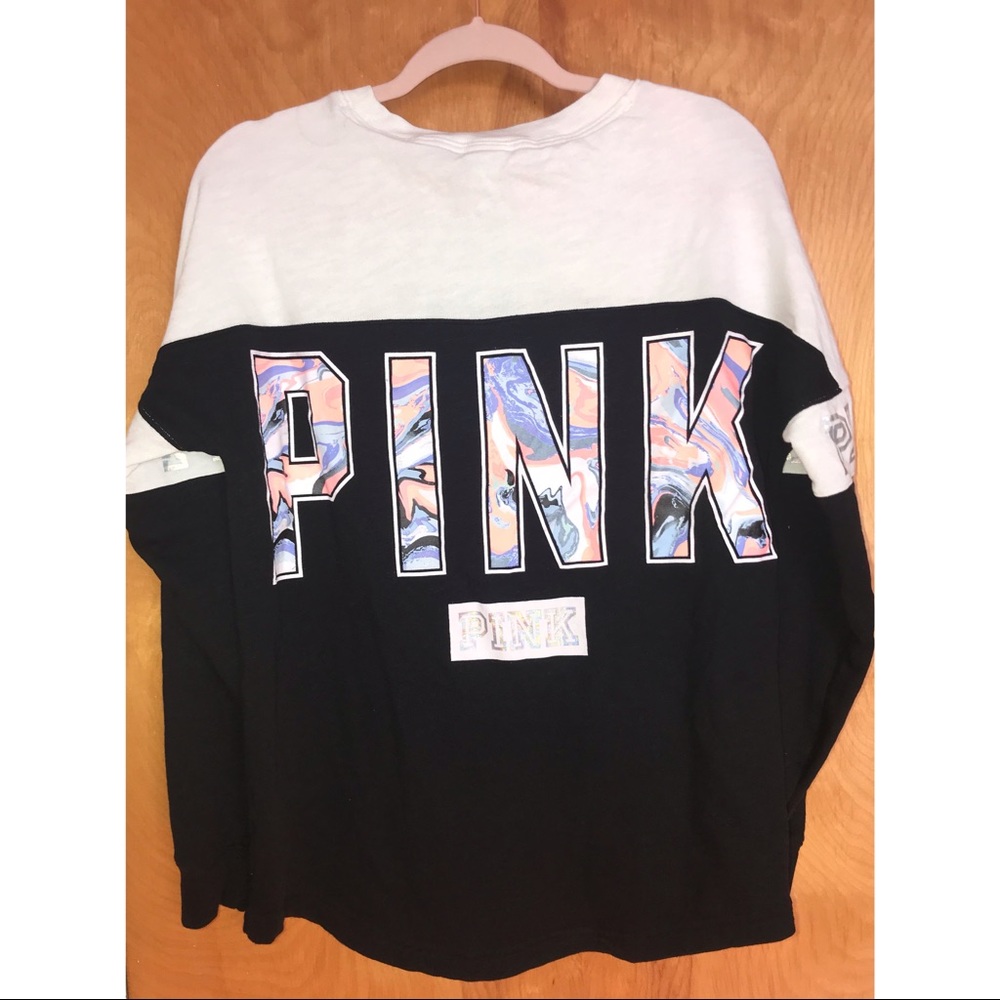 RARE VS PINK MARBLED HOLOGRAPHIC CREWNECK